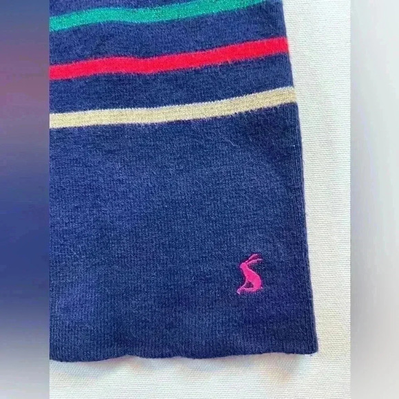 Joules Estelle knitwear sweater dress striped navy size 8 colorful preppy tie - Picture 10 of 10